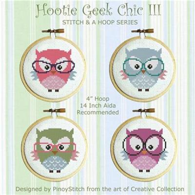 (image for) Stitch & a Hoop Pattern: Hooties Geek Chic III